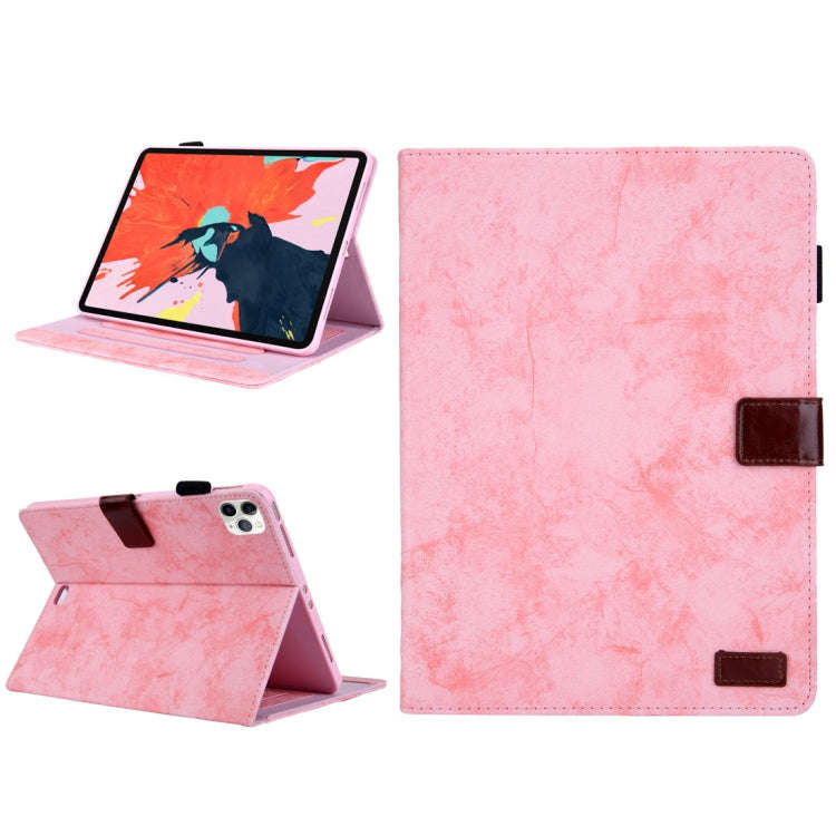 For iPad Pro 11 (2020) Marble Style Cloth Texture Tablet PC Protective Leather Case with Bracket ...