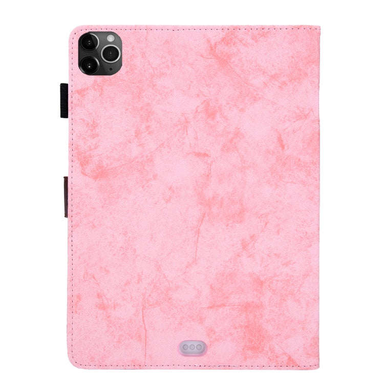 For iPad Pro 11 (2020) Marble Style Cloth Texture Tablet PC Protective Leather Case with Bracket ...