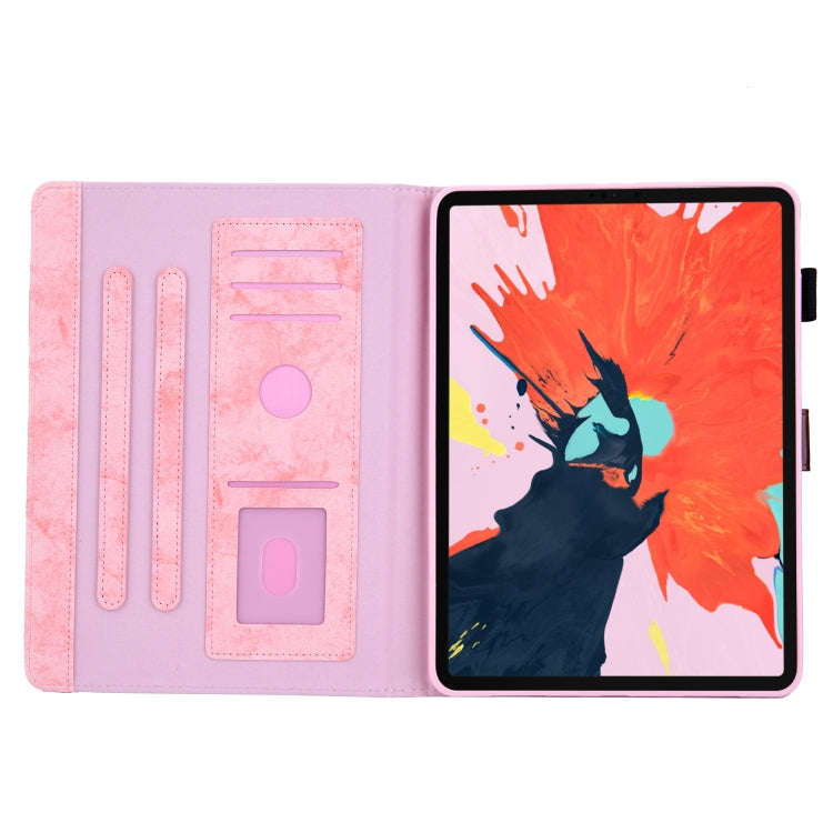 For iPad Pro 11 (2020) Marble Style Cloth Texture Tablet PC Protective Leather Case with Bracket ...