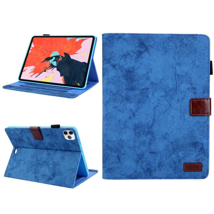 For iPad Pro 11 (2020) Marble Style Cloth Texture Tablet PC Protective Leather Case with Bracket ...