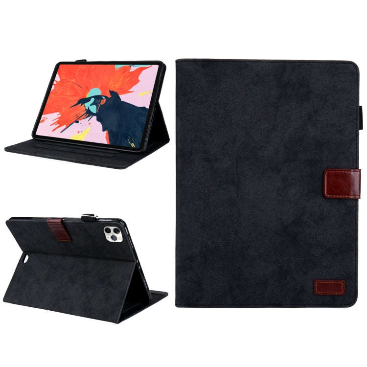 For iPad Pro 11 (2020) Marble Style Cloth Texture Tablet PC Protective Leather Case with Bracket ...