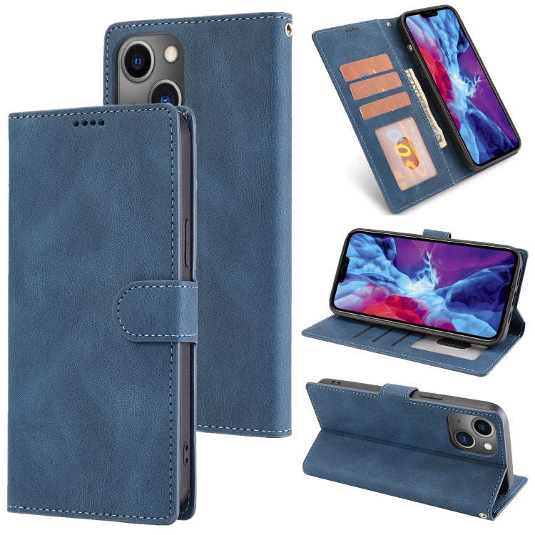 Fantasy Classic Skin-feel Calfskin Texture Leather Case, For iPhone 14, For iPhone 14 Plus, For i...