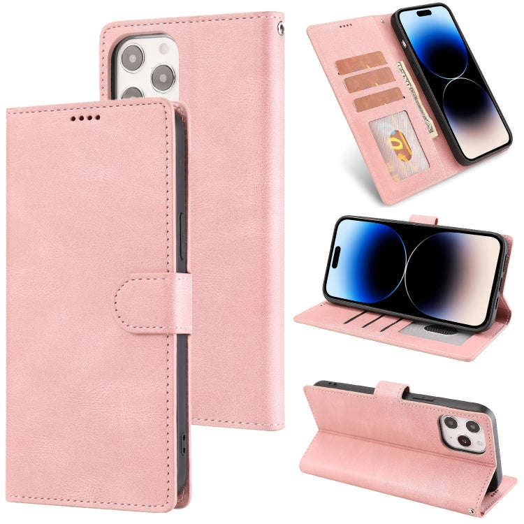 Fantasy Classic Skin-feel Calfskin Texture Leather Case, For iPhone 14, For iPhone 14 Plus, For i...
