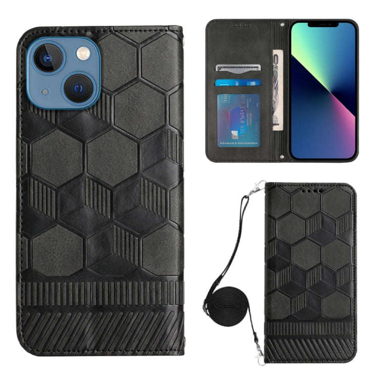 Crossbody Football Texture Magnetic PU Phone Case, For iPhone 13 Mini, For iPhone 13 Pro, For iPh...