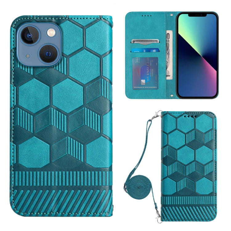 Crossbody Football Texture Magnetic PU Phone Case, For iPhone 13 Mini, For iPhone 13 Pro, For iPh...
