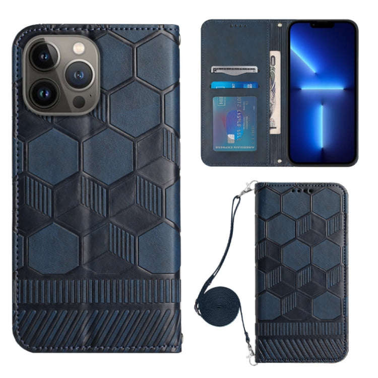 Crossbody Football Texture Magnetic PU Phone Case, For iPhone 13 Mini, For iPhone 13 Pro, For iPh...