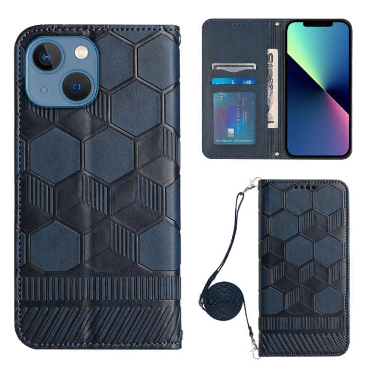 Crossbody Football Texture Magnetic PU Phone Case, For iPhone 13 Mini, For iPhone 13 Pro, For iPh...