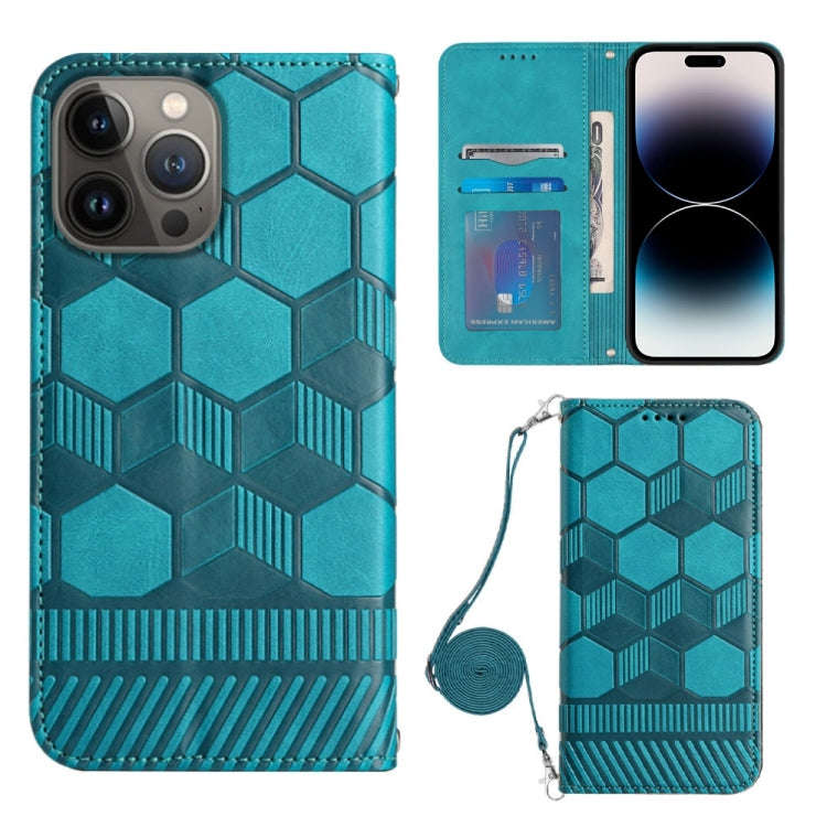 Crossbody Football Texture Magnetic PU Phone Case, For iPhone 13 Mini, For iPhone 13 Pro, For iPh...