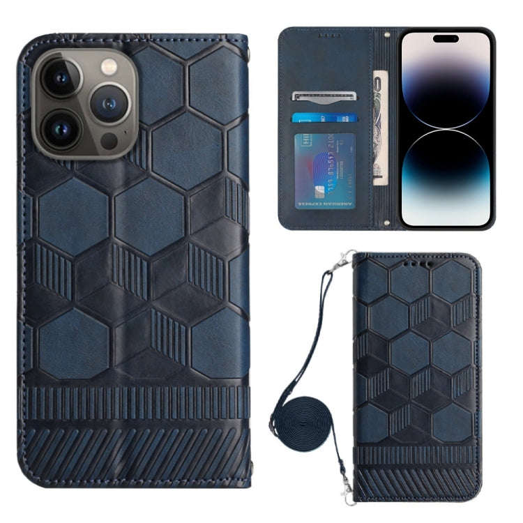 Crossbody Football Texture Magnetic PU Phone Case, For iPhone 13 Mini, For iPhone 13 Pro, For iPh...