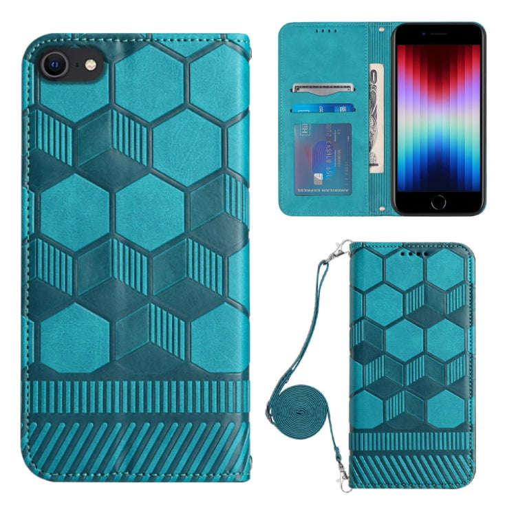 Crossbody Football Texture Magnetic PU Phone Case, For iPhone 13 Mini, For iPhone 13 Pro, For iPh...