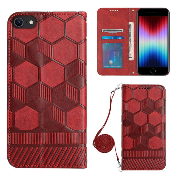 Crossbody Football Texture Magnetic PU Phone Case, For iPhone 13 Mini, For iPhone 13 Pro, For iPh...