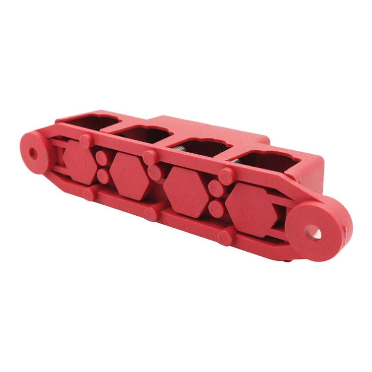 RV Ship High Current Power Distribution Terminal Block with Cover, Black M8 Stud, Red M8 Stud, Bl...