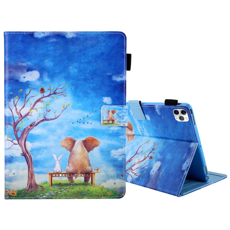 For iPad Pro 11 (2020) & (2018) Painted Pattern Tablet PC Protective Leather Case with Bracket & ...