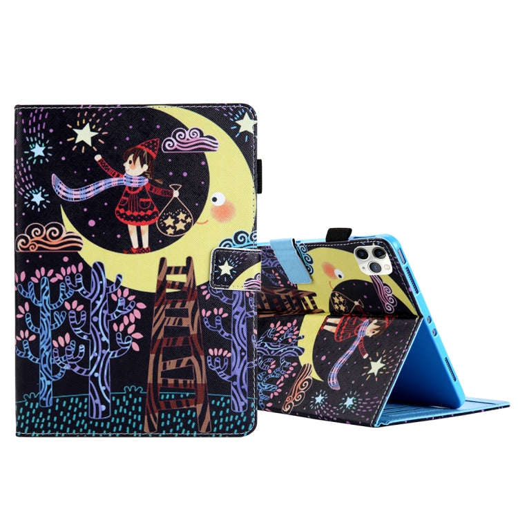 For iPad Pro 11 (2020) & (2018) Painted Pattern Tablet PC Protective Leather Case with Bracket & ...
