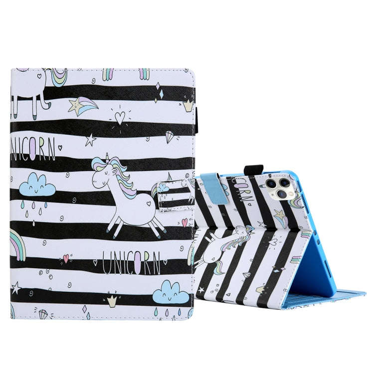 For iPad Pro 11 (2020) & (2018) Painted Pattern Tablet PC Protective Leather Case with Bracket & ...