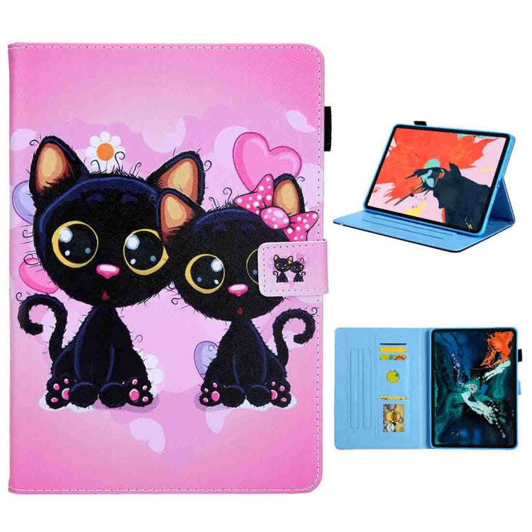 For iPad Pro 11 (2020) & (2018) Painted Pattern Tablet PC Protective Leather Case with Bracket & ...