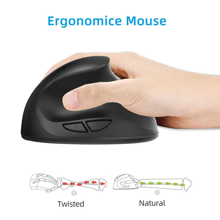 X10 2.4G Wireless Rechargeable Vertical Ergonomic Gaming Mouse, X10 Rechargeable (Black), X10 Rec...