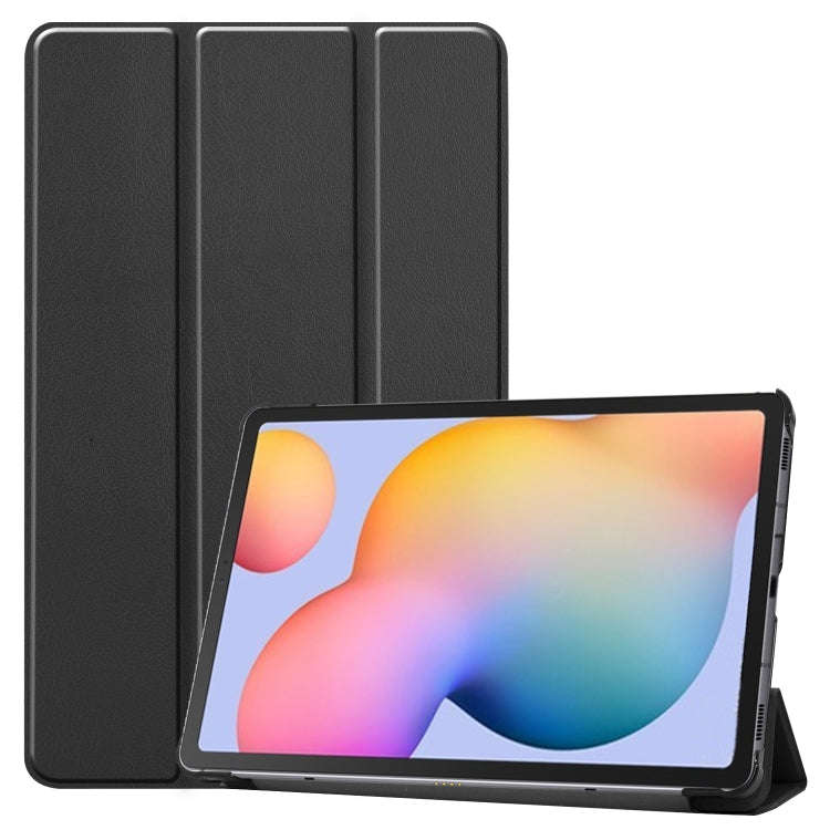 Custer Pattern Pure Color Horizontal Flip Leather Case with Three-folding Holder, For Galaxy Tab ...
