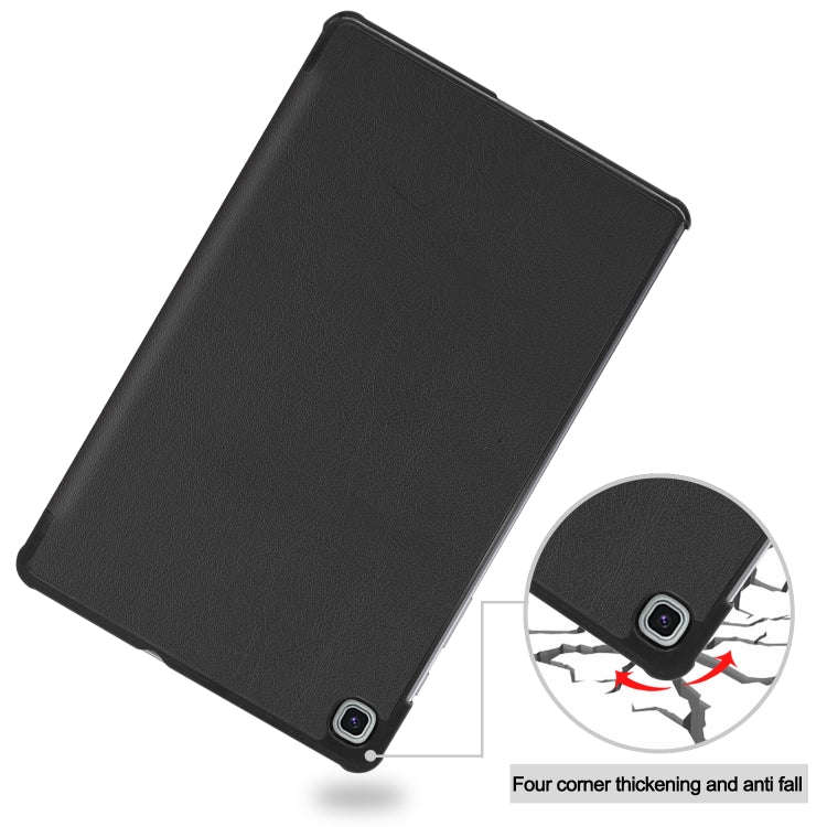 Custer Pattern Pure Color Horizontal Flip Leather Case with Three-folding Holder, For Galaxy Tab ...