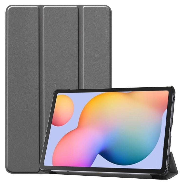 Custer Pattern Pure Color Horizontal Flip Leather Case with Three-folding Holder, For Galaxy Tab ...