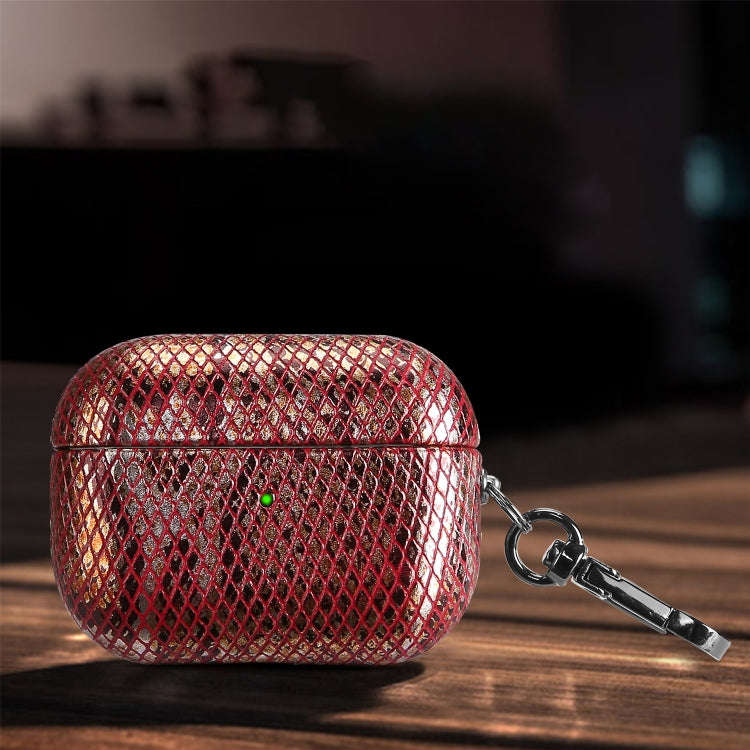 J01 Mesh Snakeskin Headphone Case, For AirPods Pro, For AirPods 3