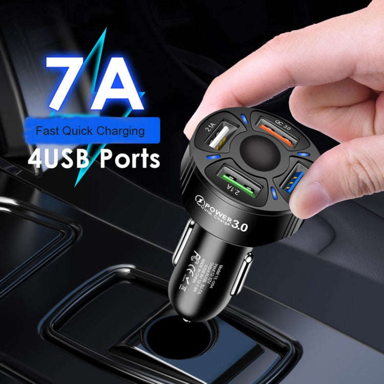 TE-094 4 in 1 Cigarette Lighter Conversion Plug Multi-function USB Car Fast Charger