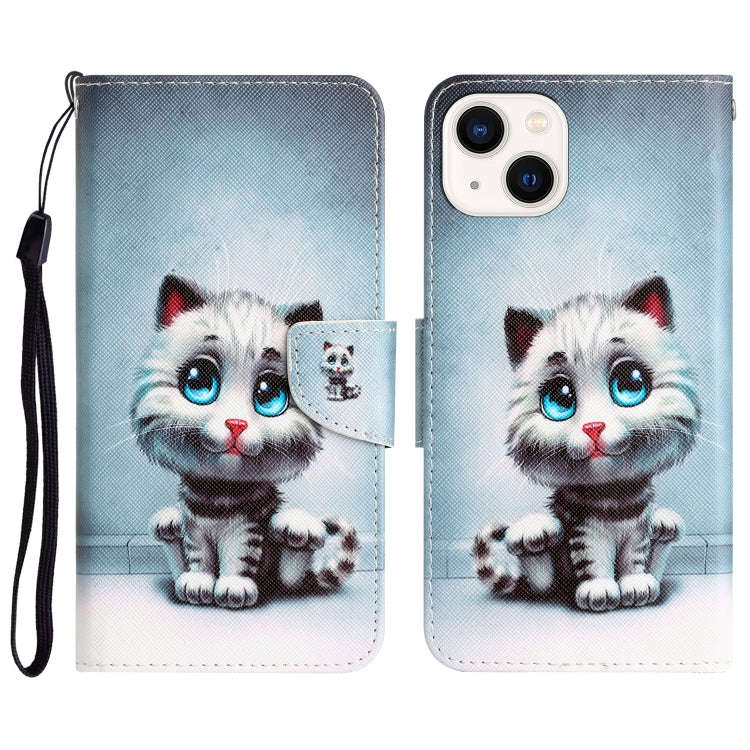 Colored Drawing Leather Phone Case, For iPhone 14 Pro Max, For iPhone 13, For iPhone 13 mini