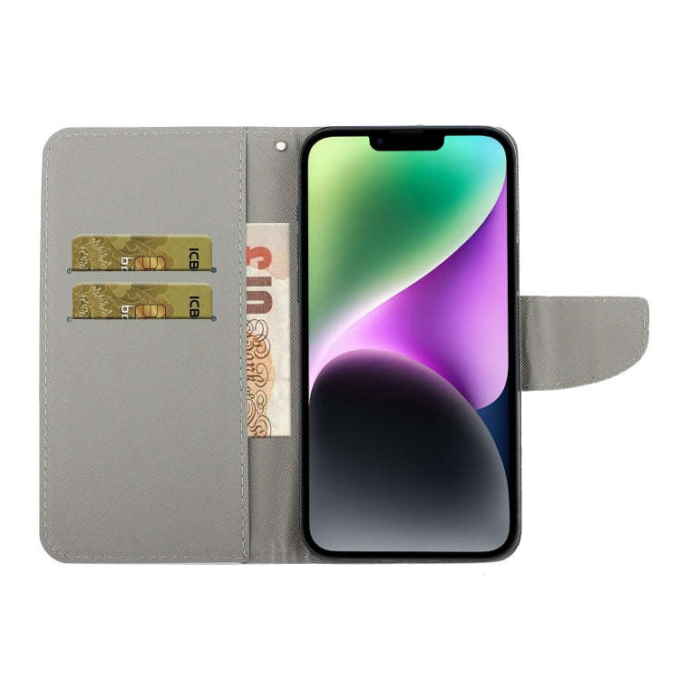 Colored Drawing Leather Phone Case, For iPhone 13 Pro, For iPhone 13 Pro Max, For iPhone 12 mini
