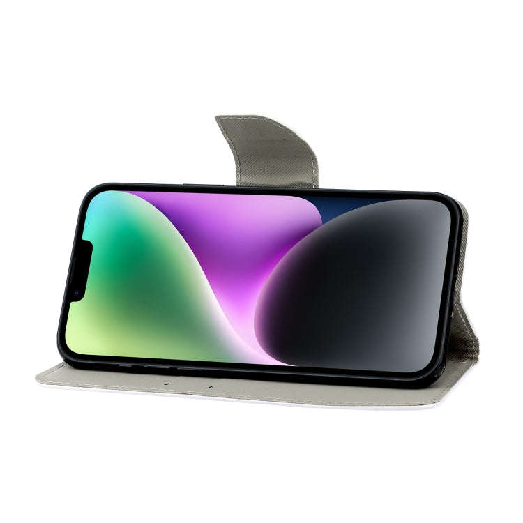 Colored Drawing Leather Phone Case, For iPhone 13 Pro, For iPhone 13 Pro Max, For iPhone 12 mini