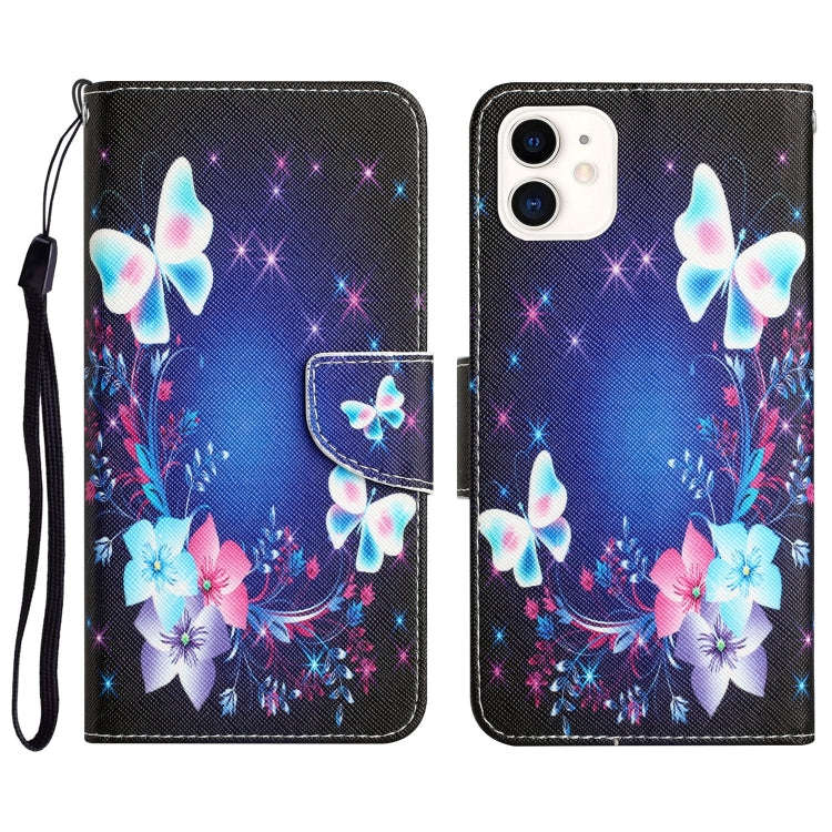 Colored Drawing Leather Phone Case, For iPhone 13 Pro, For iPhone 13 Pro Max, For iPhone 12 mini