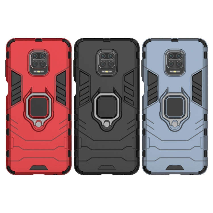 Shockproof PC + TPU Protective Case with Magnetic Ring Holder, For Xiaomi Redmi Note 9 Pro Max