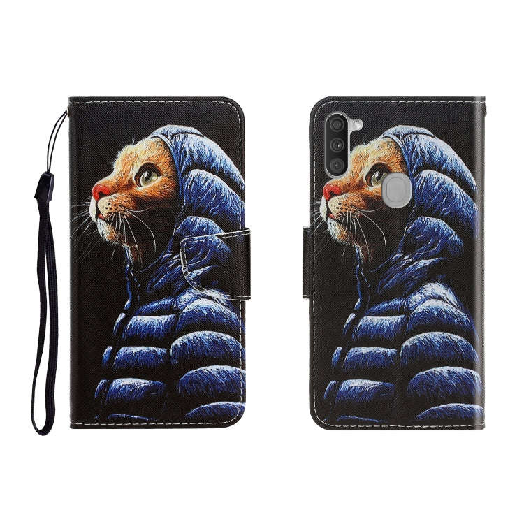 Colored Drawing Horizontal Flip Leather Case with Holder & Card Slot & Wallet, For Galaxy A01, Fo...
