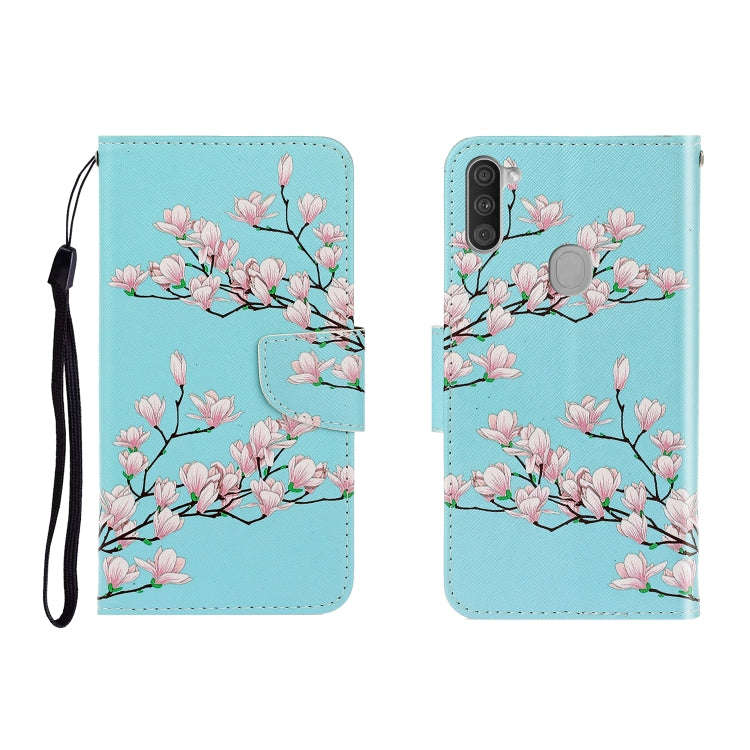 Colored Drawing Horizontal Flip Leather Case with Holder & Card Slot & Wallet, For Galaxy A01, Fo...