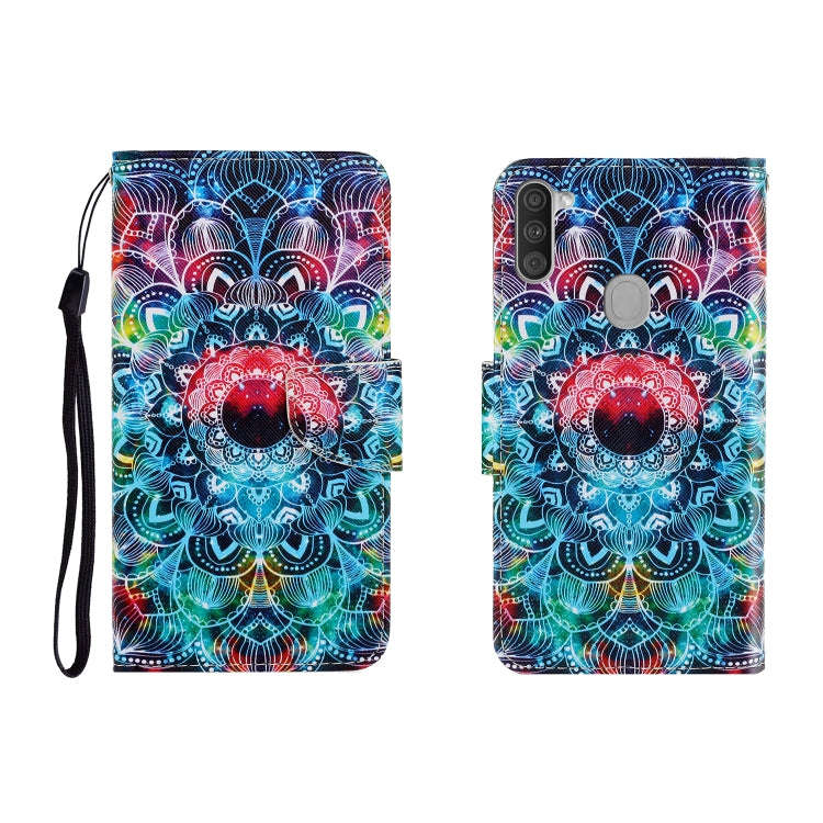 Colored Drawing Horizontal Flip Leather Case with Holder & Card Slot & Wallet, For Galaxy A01, Fo...