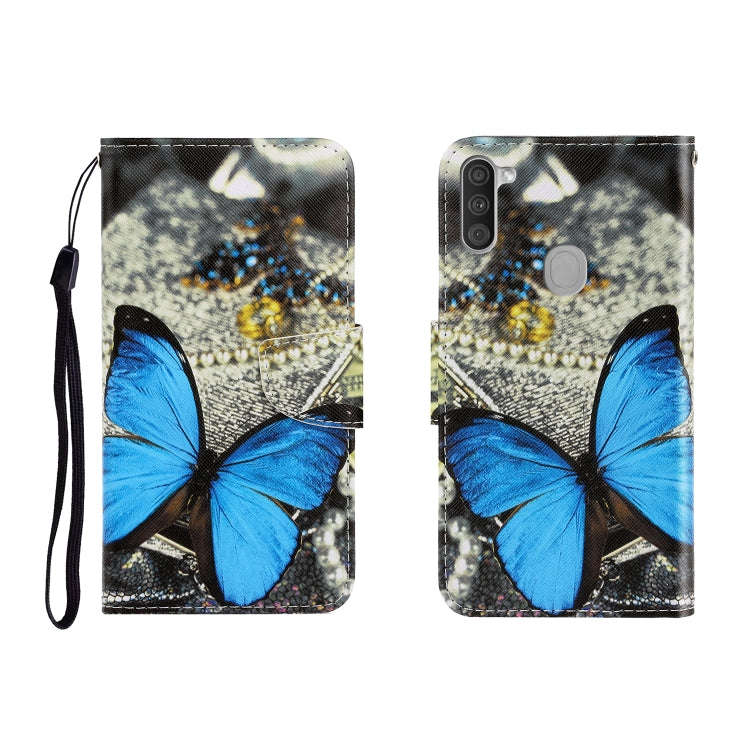 Colored Drawing Horizontal Flip Leather Case with Holder & Card Slot & Wallet, For Galaxy A01, Fo...