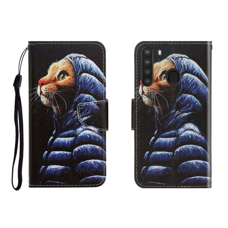 Colored Drawing Horizontal Flip Leather Case with Holder & Card Slot & Wallet, For Galaxy A01, Fo...