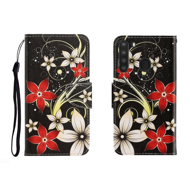 Colored Drawing Horizontal Flip Leather Case with Holder & Card Slot & Wallet, For Galaxy A01, Fo...