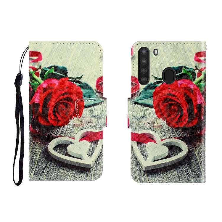 Colored Drawing Horizontal Flip Leather Case with Holder & Card Slot & Wallet, For Galaxy A01, Fo...