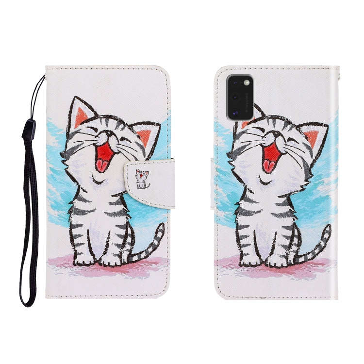 Colored Drawing Horizontal Flip Leather Case with Holder & Card Slot & Wallet, For Galaxy A41, Fo...