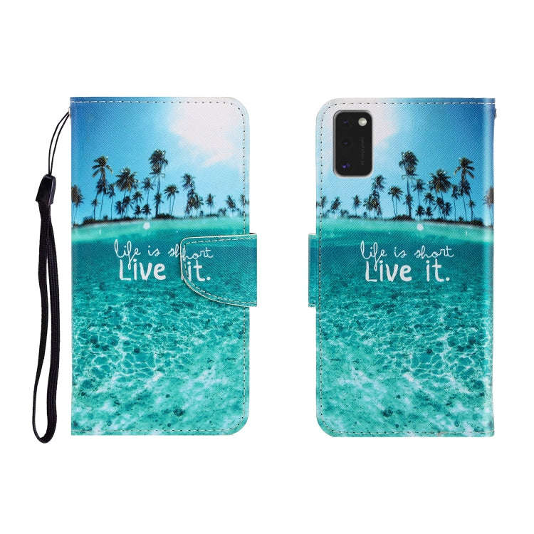 Colored Drawing Horizontal Flip Leather Case with Holder & Card Slot & Wallet, For Galaxy A41, Fo...