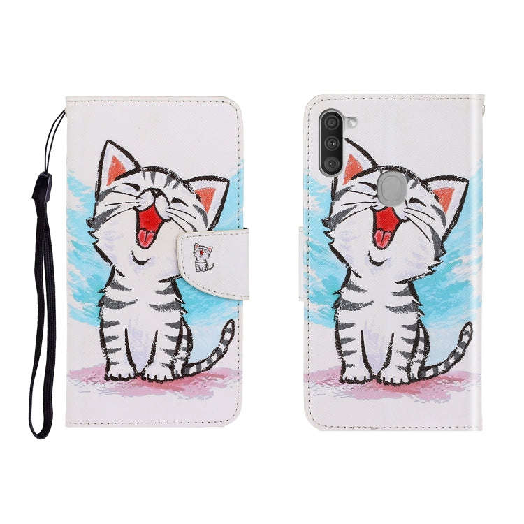 Colored Drawing Horizontal Flip Leather Case with Holder & Card Slot & Wallet, For Galaxy A41, Fo...