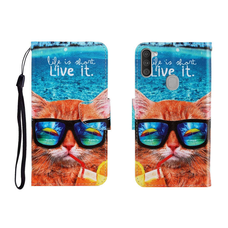 Colored Drawing Horizontal Flip Leather Case with Holder & Card Slot & Wallet, For Galaxy A41, Fo...