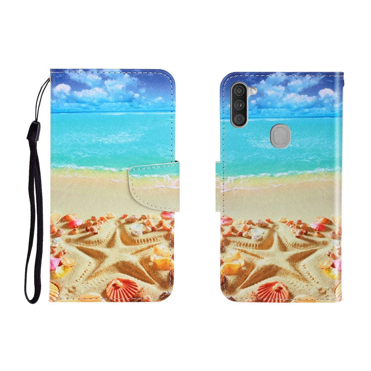 Colored Drawing Horizontal Flip Leather Case with Holder & Card Slot & Wallet, For Galaxy A41, Fo...