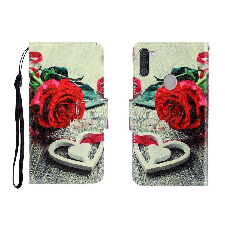 Colored Drawing Horizontal Flip Leather Case with Holder & Card Slot & Wallet, For Galaxy A41, Fo...