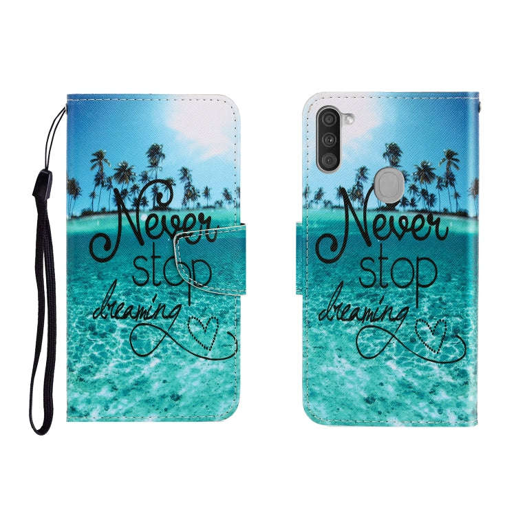 Colored Drawing Horizontal Flip Leather Case with Holder & Card Slot & Wallet, For Galaxy A41, Fo...