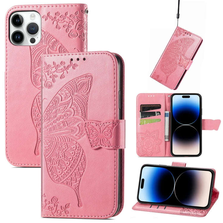 Butterfly Embossing Leather Case, For iPhone 14 Pro Max, For iPhone 14 Pro, For iPhone 14, For iP...