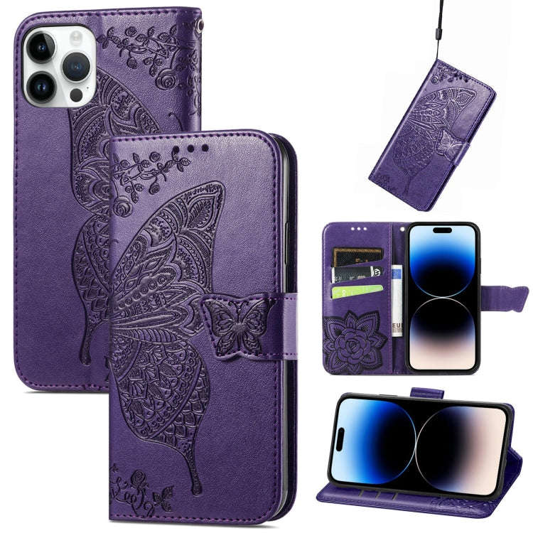 Butterfly Embossing Leather Case, For iPhone 14 Pro Max, For iPhone 14 Pro, For iPhone 14, For iP...
