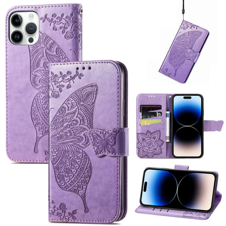 Butterfly Embossing Leather Case, For iPhone 14 Pro Max, For iPhone 14 Pro, For iPhone 14, For iP...