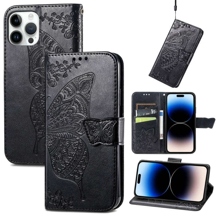 Butterfly Embossing Leather Case, For iPhone 14 Pro Max, For iPhone 14 Pro, For iPhone 14, For iP...