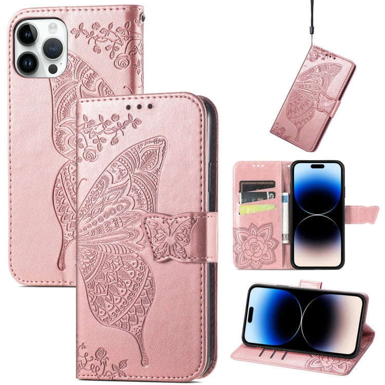 Butterfly Embossing Leather Case, For iPhone 14 Pro Max, For iPhone 14 Pro, For iPhone 14, For iP...
